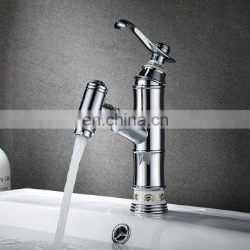 Hot sale copper high body bamboo joint basin faucet