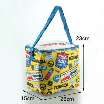 Portable Reusable Handle Outdoor Lunch Bags, Digital Printing Cartoon Insulated Foods and Drinks Picnic Bags photo-5