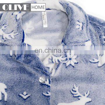 Wholesale Price Elk Offset Printing 100 Cotton Terry Super Soft Fleece Bathrobe photo-3
