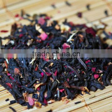 Flavored rose black tea