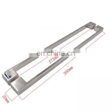 Bathroom Hardware Zinc Alloy Sliding Shower Push Pull Glass Strip Door Handle photo-3