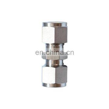 Stainless Steel Compression Tubing Fitting Straight Union Double Ferrule Tube Fittings