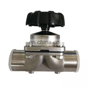 OEM Sanitary Casting CF8M Stainless Steel 2-Way Diaphragm Valve With Butt Welded Tube O.D photo-2