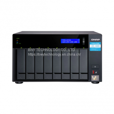 QNAP TVS-872N-i3-8G 8 Bay High-Performance 4K Hardware transcoding NAS with Intel Core i3 and One 5 GbE Port (TVS-872N-I3-8G)