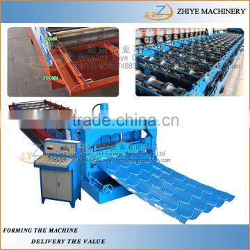 Updated Tech Glazed Tile Roll Forming Process Line/glazed trapezoidal sheet roof panel making machine