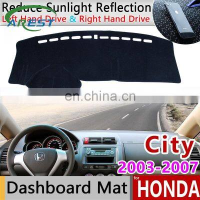 for Honda City 2003~2007 Anti-Slip Mat Dashboard Cover Pad Sunshade Dashmat Protect Carpet Accessories GD8 GD9 2004 2005 2006