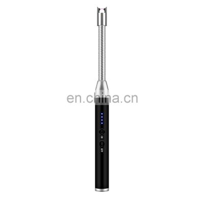 Candle Lighter, Rechargeable Electric Arc Lighter with 360 Flexible Neck LED Battery Display and Flameless Windproof Triple Safe