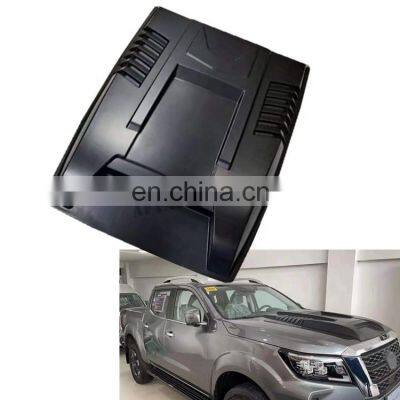 New Design ABS Black Bonnet Cover Hood Scoop For Navara Np300 2021 up