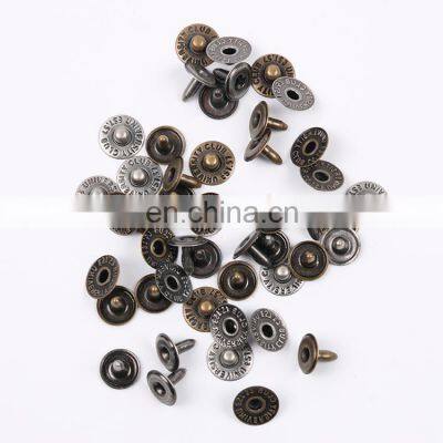 Wholesale Popular Retro Custom Logo Apparel Nipple Small Denim Rivet Button