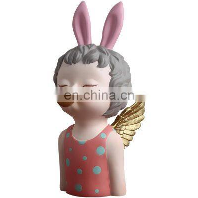 Nordic Light Luxury Girl Decoration Creative Cute Resin Little Angel Room Bedroom Decoration Decoration