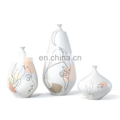 Modern Ceramic Face Home Interior Decoration Vase