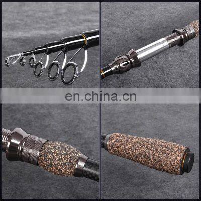 Amazon 1.8/2.1/2.4/2.7m Carbon Spinning Rod And Reel Anti-Winding Telescopic Fishing Rod photo-3