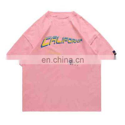 custom printing logo boys cotton short sleeve summer o-neck oversized for men