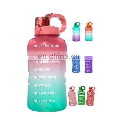 High Quality BPA Free Plastic Tritan 32oz Motivational Workout Fitness Water Bottle Sport With Time Marker