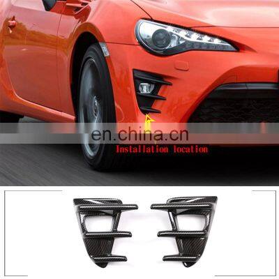 Auto Parts 16-20 for Toyota 86 Front Fog Lamp Decorative Frame ABS Carbon Fiber Pattern 2-Piece Set photo-5