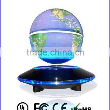 2014 new promotional products novelty items magnetic floating globe with blinking LED