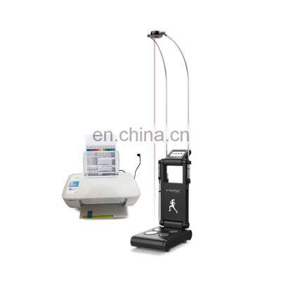 Vertical smart bmi scale body composition analyzer machine weight and fat analysis with printer