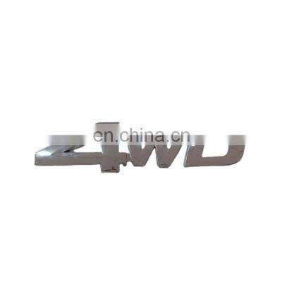 3D ABS Customized Chrome 4WD Logo Body Decoration Car Emblem Badge