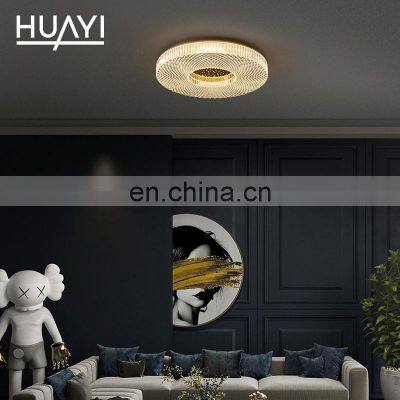 HUAYI New Arrival Gold Round 36watt Home Hotel Bedroom Indoor Modern LED Ceiling Light