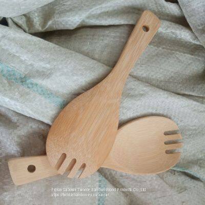 Bamboo salad spoon set Manufacturer kitchen utensils from China twinkle bamboo