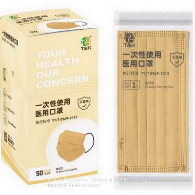 3 Ply Type I Medical Disposable Mask (Morandi Yellow) CE Marked and Meets the Requirements of EN14683:2019 Type I photo-2