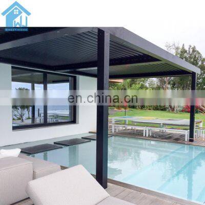 Customized Motorized Outdoor Adjustable Louvered Roof Aluminum Pergola Kits