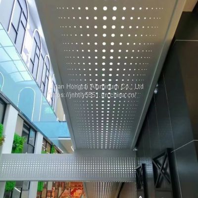 Jinan Hongtai Aluminum Co., Ltd. Various punched sound insulation aluminum panels Exterior wall decoration punched aluminum panels