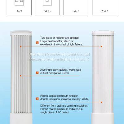 China Supplier 2Pin LED Plug Tube Light 6W G23 PL Lamp photo-5