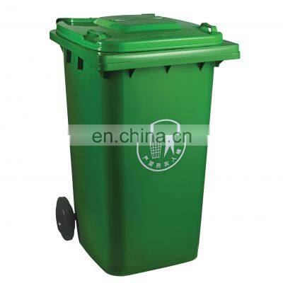 Manufacturer Price 240L Outdoor Trash Can Red Dustbin Wheelie Plastic Waste Bin