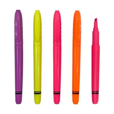 Manufacturer oem custom kids stationery fluorescent highlighter pen colorful pastel highlighter marker pen set for school