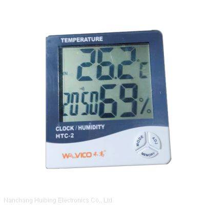 Electronic Thermometer HTC-2 Aquarium Temperature, Humidity and Time Thermometer