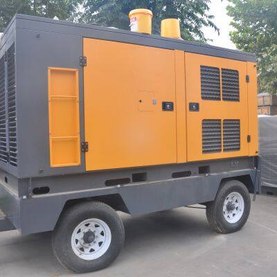 High Pressure Industrial 10 Bar 25 Bar 30 Bar Diesel Portable Screw Air Compressor With Wheels For Mining photo-3