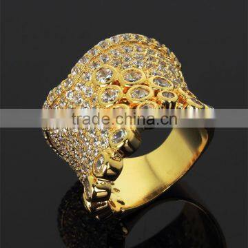 High Quality Fashion CZ Crown Shape Handmade Setting Luxury Ring Zircon Jewelry photo-3