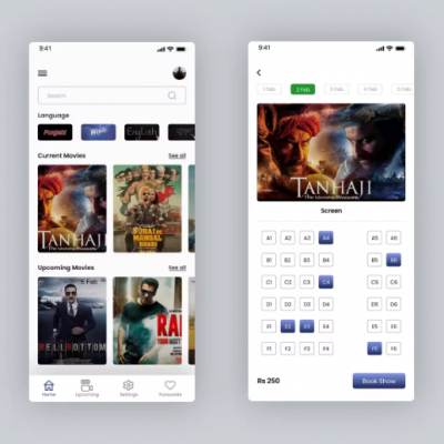 Movie Ticket Booking Mobile APP Development Online Booking Software Design Mobile App Development services