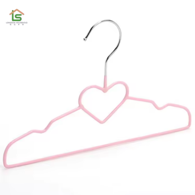 Factory Space Saving Metal PVC Dipped Wire Hangers Metal Hangers with Customized Color for Kids/ Women