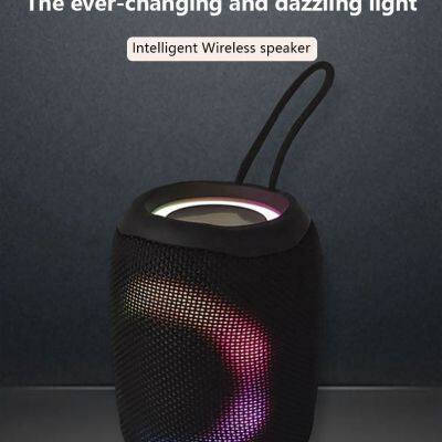 Outdoor Party LED Light Stereo Deep Strong Bass Music RGB Colorful IPX5 Active USB WIFI Wireless Karaoke Speaker With Mic