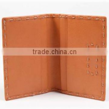 Simple design durable genuine leather men card holder