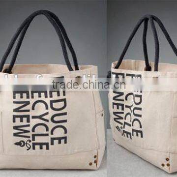 Plain tote style canvas bag