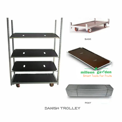 Flower Danish Trolley Gardening Transport Cart Nursery Garden Center