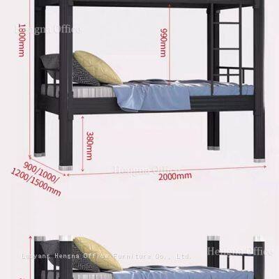 HN-DB04 Stable Metal Bunk Bed Frame With Non-slip Wide Step Ladder and Strong Load Bearing for Adult Staff photo-5