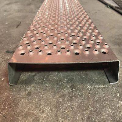 Perforated Mesh Walkway Stair Treads Work Platforms Stainless Steel Wire Punching Metal Plank Grating Sheets Custom Cutting