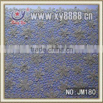 2013 newest embroidered mesh metal fabric matallic fabric