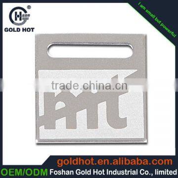 2015 new products in china metal plate brand logo free samples offered