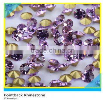 LT.Amethyst Rhinestone Glass Chaton Wholesale SS6-SS38 Loose