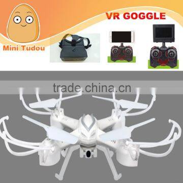 China 2016 New Products tudou VR Drone with VR glasses barometer height rc wifi fpv real-time transmission drone