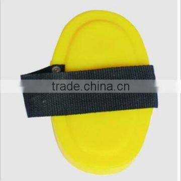 plastic curry comb with nylon strap