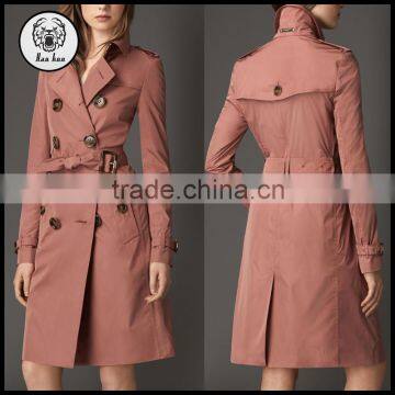 Women Winter Double Breasted Waterproof Long Trench Coat