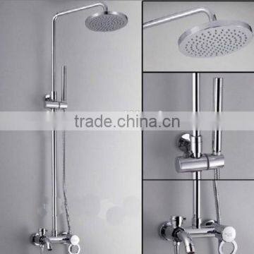 Rozinsanitary Wall Mounted Luxury 8" Rain Shower Faucet Set Bathtub Mixer Tap Chrome Finished