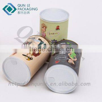 Food Cylinder Packaging Containers Printed food storage box empty cans for food packaging