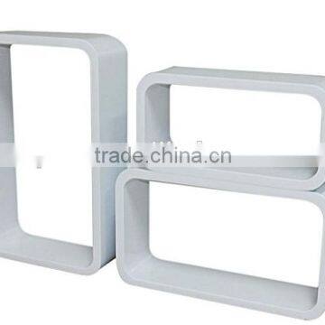 Decorative Set 3 Big Rectangle white Cube Shelf